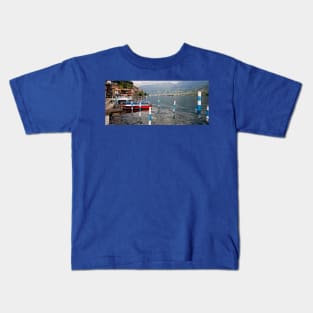 Picturesque Italian Village on the Largest Lake Island in Europe Kids T-Shirt